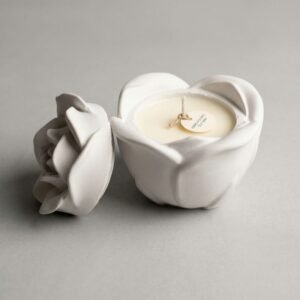 Κερί σόγιας σε σχήμα τριαντάφυλλου